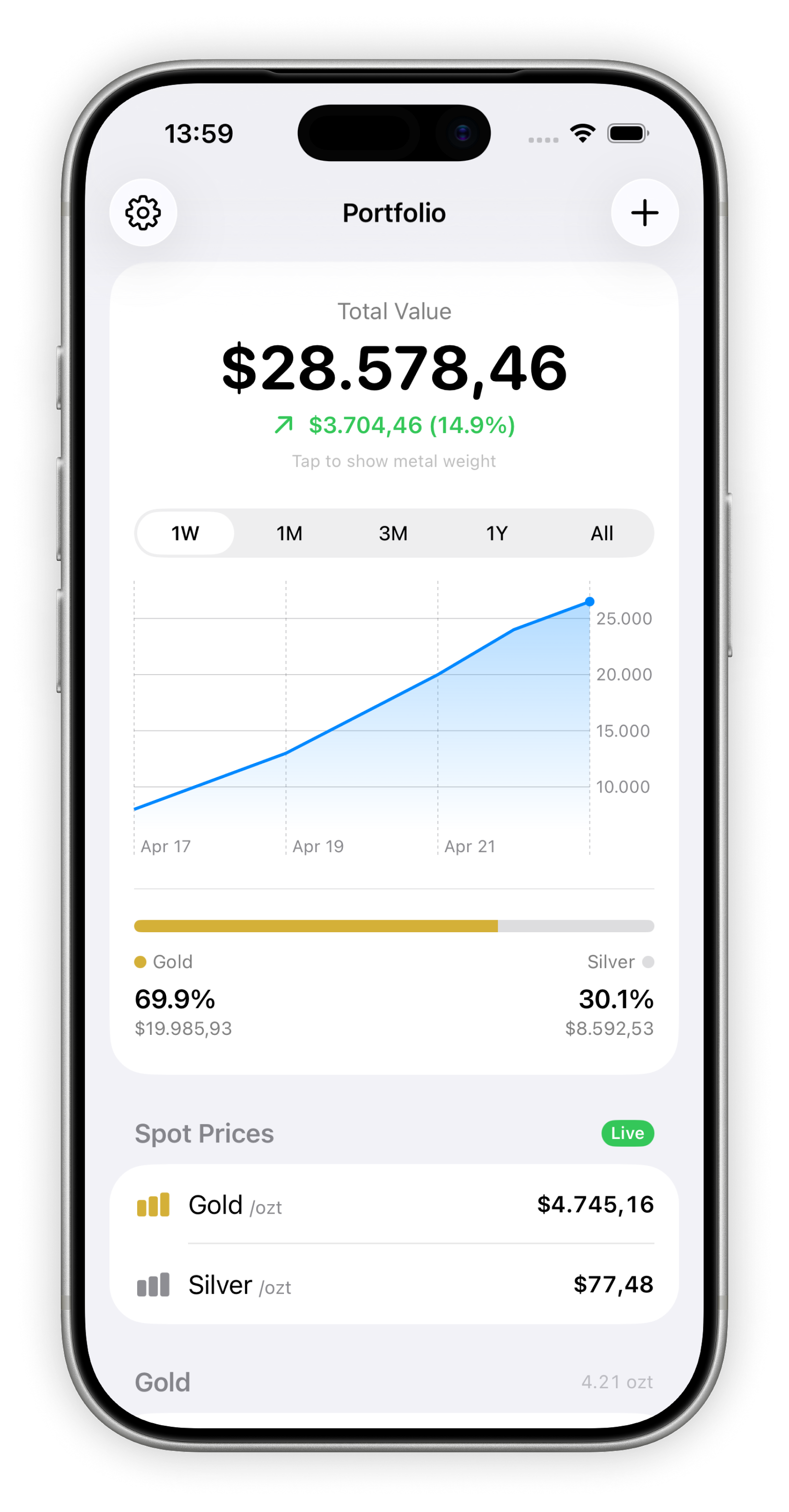 Stacker app home screen